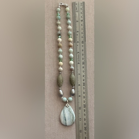 22-1/2 inch Beautiful Amazonite bead necklace NWOT - Picture 11 of 15
